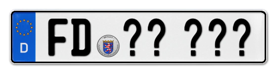 Wunschkennzeichen Fulda reservieren