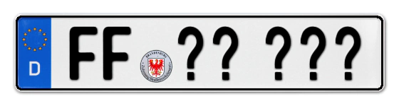 Wunschkennzeichen Frankfurt-oder reservieren