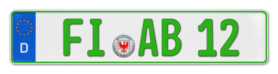 Grüne Kennzeichen FI online bestellen