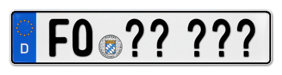 Wunschkennzeichen Forchheim reservieren