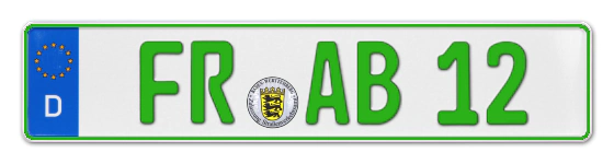 Grüne Kennzeichen FR online bestellen