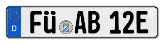 E-Kennzeichen FÜrth online bestellen
