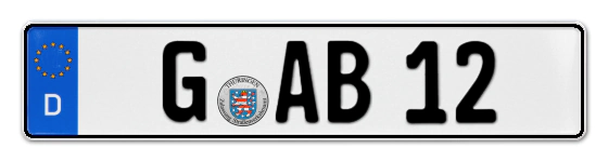Autokennzeichen Gera