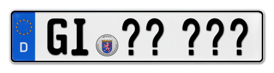 Wunschkennzeichen Giessen reservieren