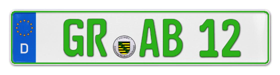 Grüne Kennzeichen GR online bestellen