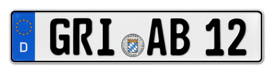 Autokennzeichen GRIesbach