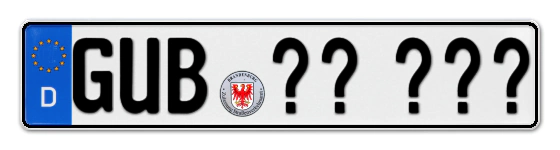 Wunschkennzeichen Guben reservieren