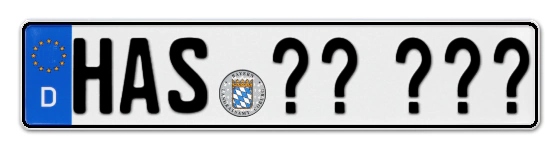 Wunschkennzeichen Hassfurt reservieren