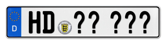Wunschkennzeichen Heidelberg reservieren