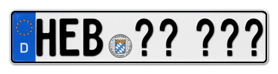 Wunschkennzeichen Hersbruck reservieren