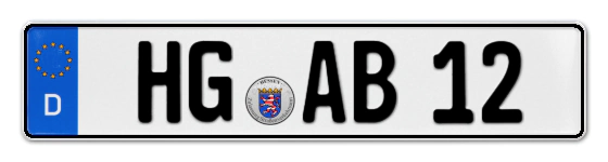 Autokennzeichen HomburG