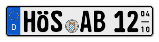 Saisonkennzeichen HÖS für HÖchStadt online bestellen