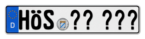 Wunschkennzeichen HÖchstadt reservieren