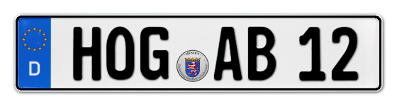 Autokennzeichen HOfGeismar