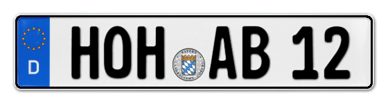 Autokennzeichen HOfHeim
