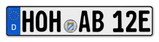 E-Kennzeichen HOfHeim online bestellen