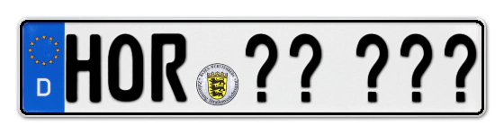 Wunschkennzeichen Horb reservieren