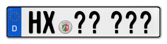 Wunschkennzeichen Höxter reservieren