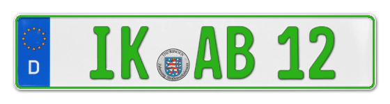 Grüne Kennzeichen IK online bestellen