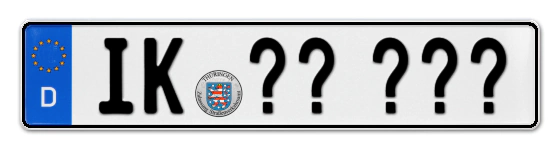 Wunschkennzeichen Ilm-kreis reservieren