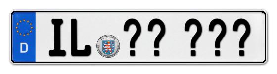 Wunschkennzeichen Ilmenau reservieren