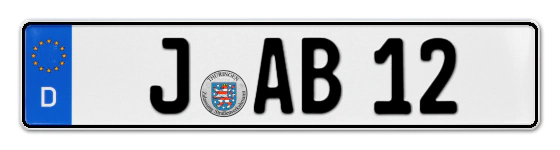 Autokennzeichen Jena