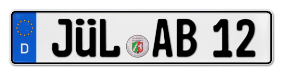 Autokennzeichen JÜLich