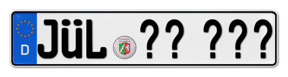Wunschkennzeichen JÜlich reservieren