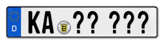 Wunschkennzeichen Karlsruhe reservieren
