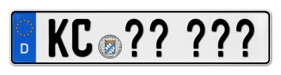 Wunschkennzeichen Kronach reservieren