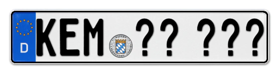 Wunschkennzeichen Kemnath reservieren
