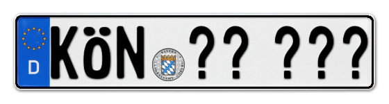 Wunschkennzeichen KÖnigshofen reservieren