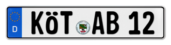 Autokennzeichen KÖThen