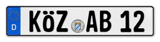 Autokennzeichen KÖtZting