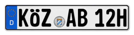 H-Kennzeichen KÖZ online bestellen