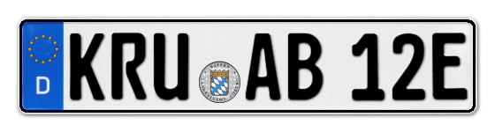 E-Kennzeichen KRUmbach online bestellen