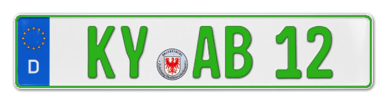 Grüne Kennzeichen KY online bestellen