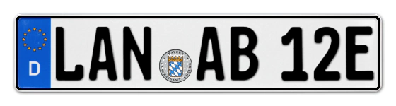 E-Kennzeichen LANdau online bestellen