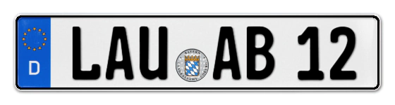 Autokennzeichen LAUf