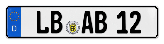 Autokennzeichen LudwigsBurg