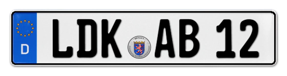 Autokennzeichen Lahn-Dill-Kreis