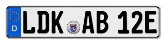 E-Kennzeichen Lahn-Dill-Kreis online bestellen