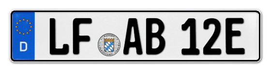 E-Kennzeichen LauFen online bestellen