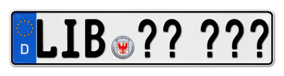 Wunschkennzeichen Liebenwerda reservieren