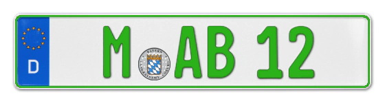 Grüne Kennzeichen M online bestellen
