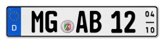 Saisonkennzeichen MG für MönchenGladbach online bestellen