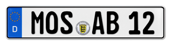 Autokennzeichen MOSbach