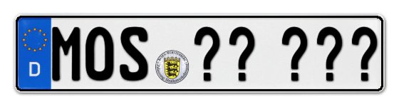 Wunschkennzeichen Mosbach reservieren