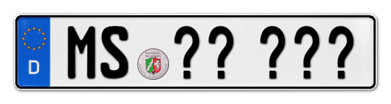 Wunschkennzeichen Münster reservieren