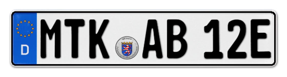 E-Kennzeichen Main-Taunus-Kreis online bestellen
